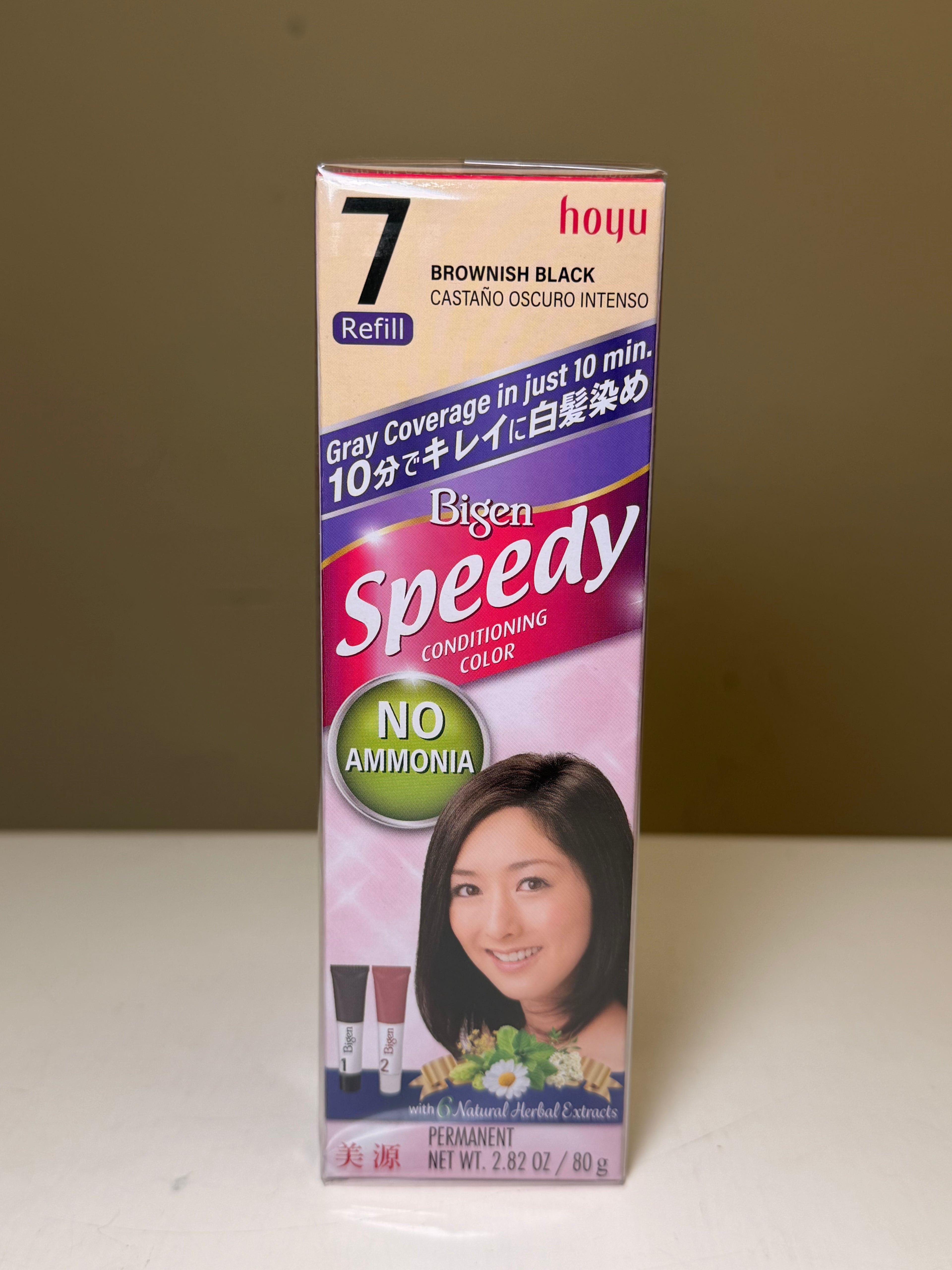 日本美源快速染发霜 7号 黑色 80克