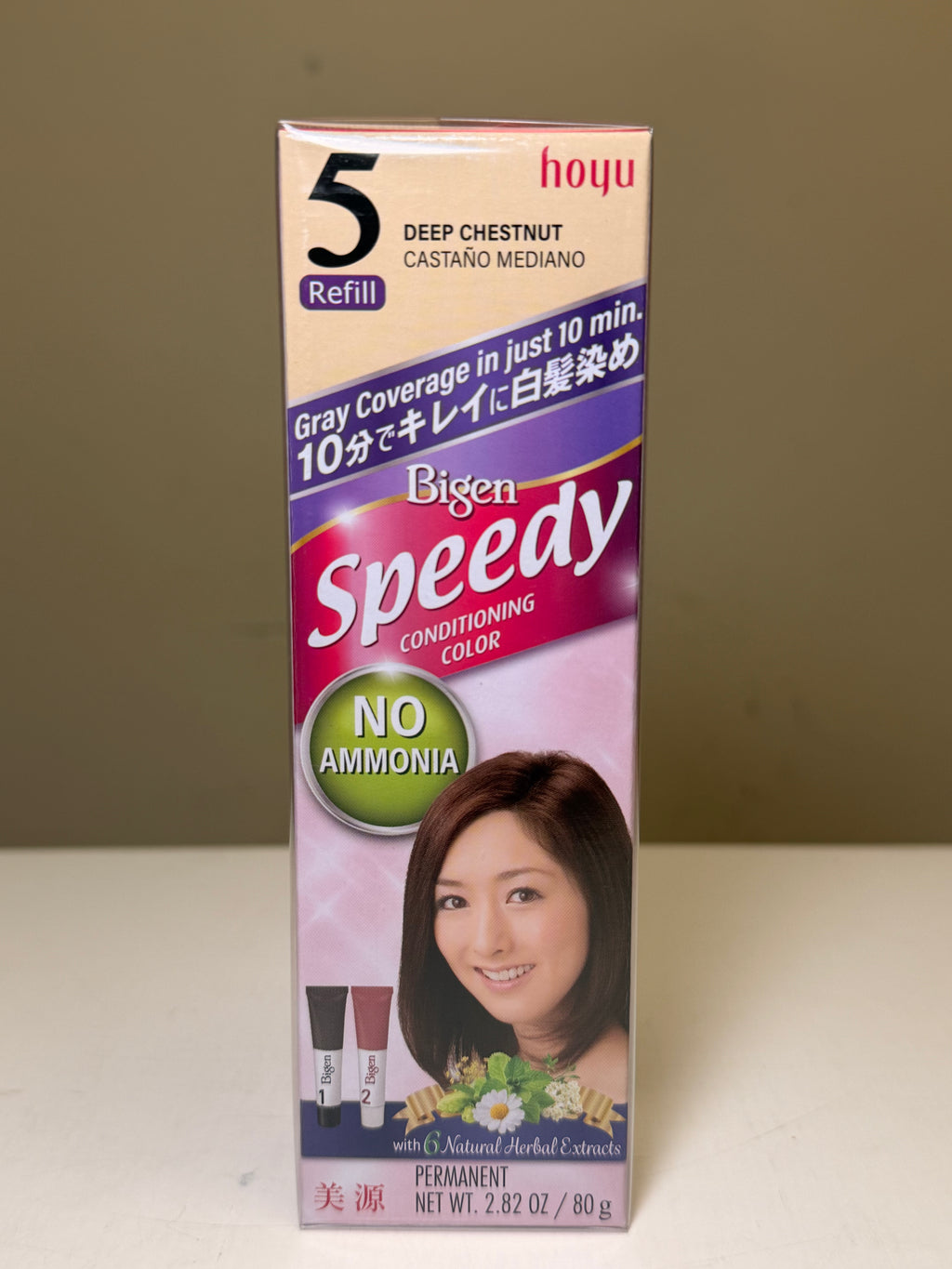 日本美源快速染发霜 5号 深栗色 80克